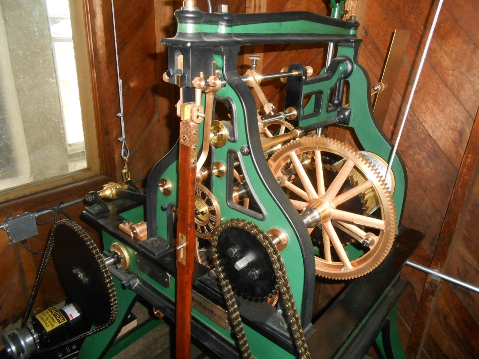 Gears inside restored Lucas County courthouse clock.